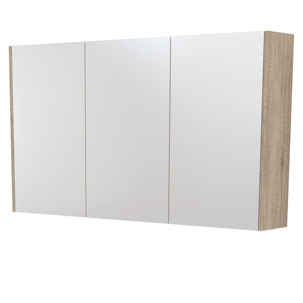1200 Mirror Cabinet with Scandi Oak Side Panels
