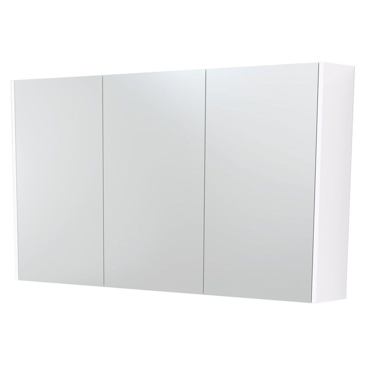 1200 Mirror Cabinet with Gloss White Side Panels