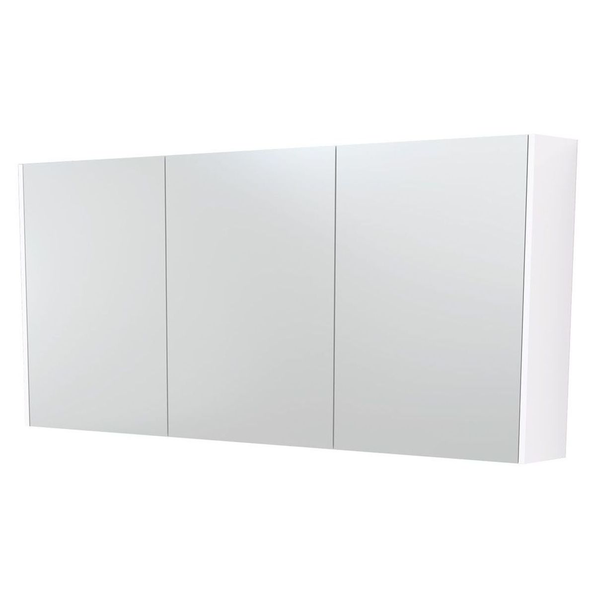 1500 Mirror Cabinet with Gloss White Side Panels