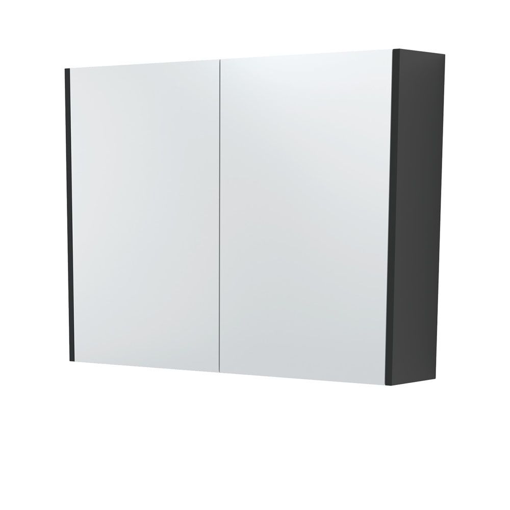 900 Mirror Cabinet with Satin Black Side Panels