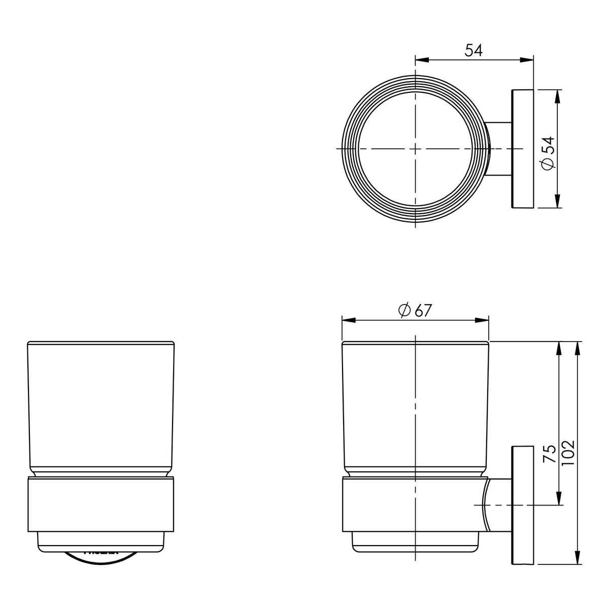 Radii Tumbler & Holder Round