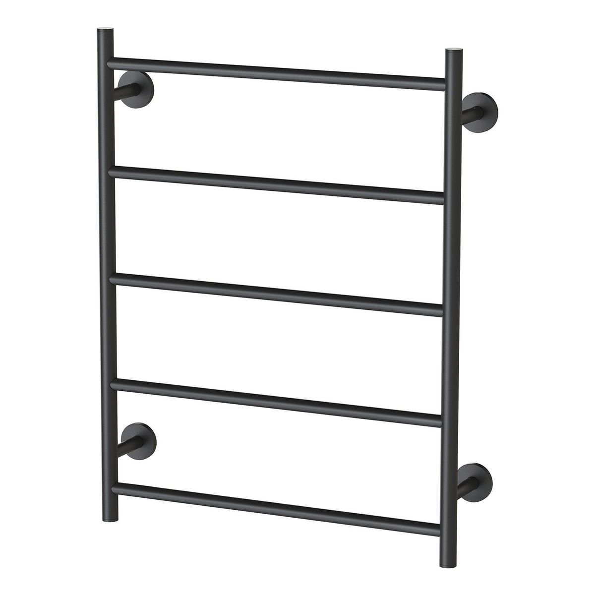 Radii Heated Towel Ladder 550 x 740mm Round Plate - Matte Black