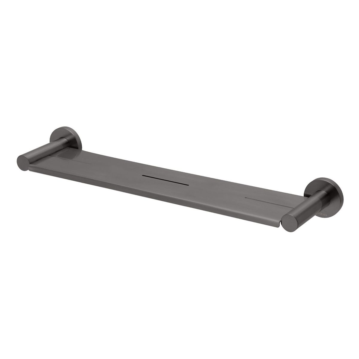 Radii Metal Shelf Round Plate - Brushed Carbon