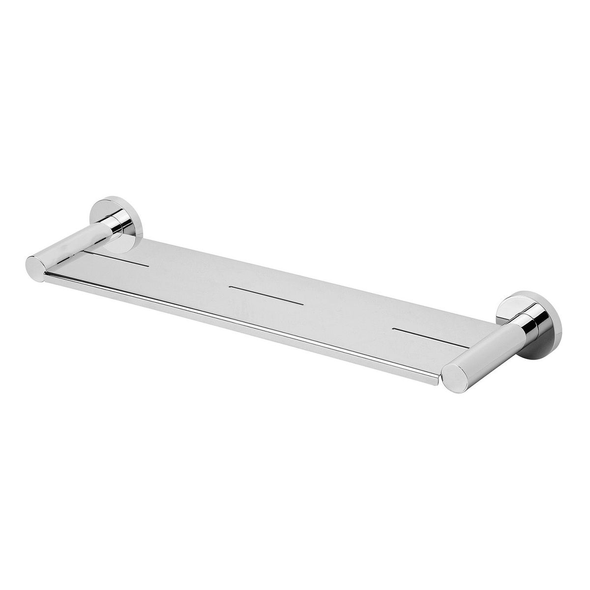 Radii Metal Shelf Round Plate - Chrome
