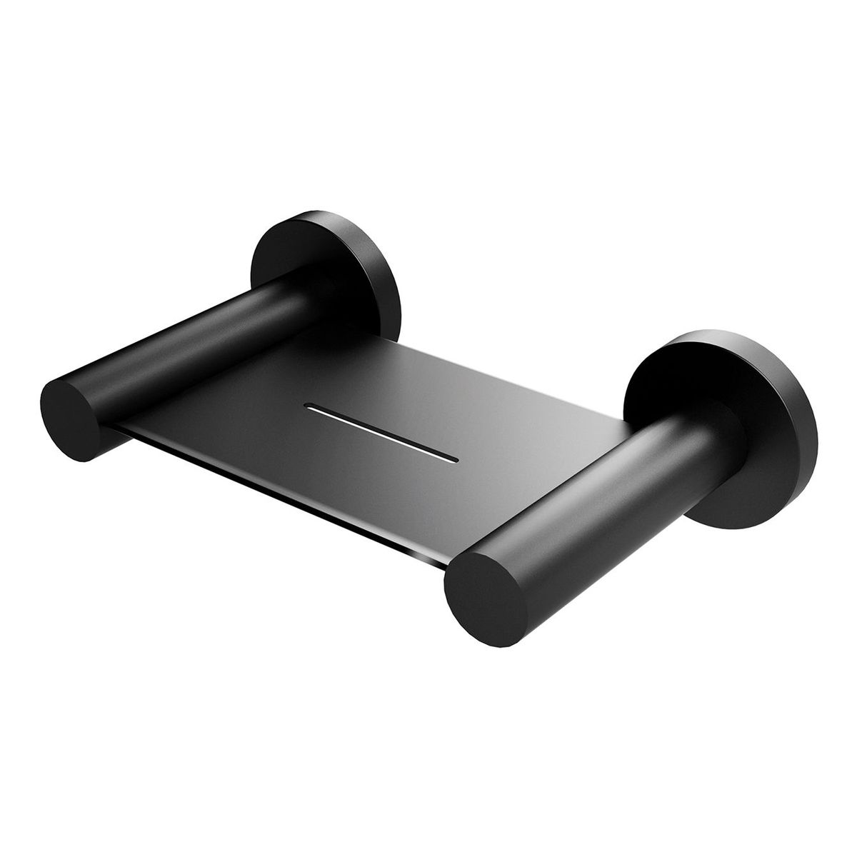 Radii Soap Dish Round Plate - Matte Black