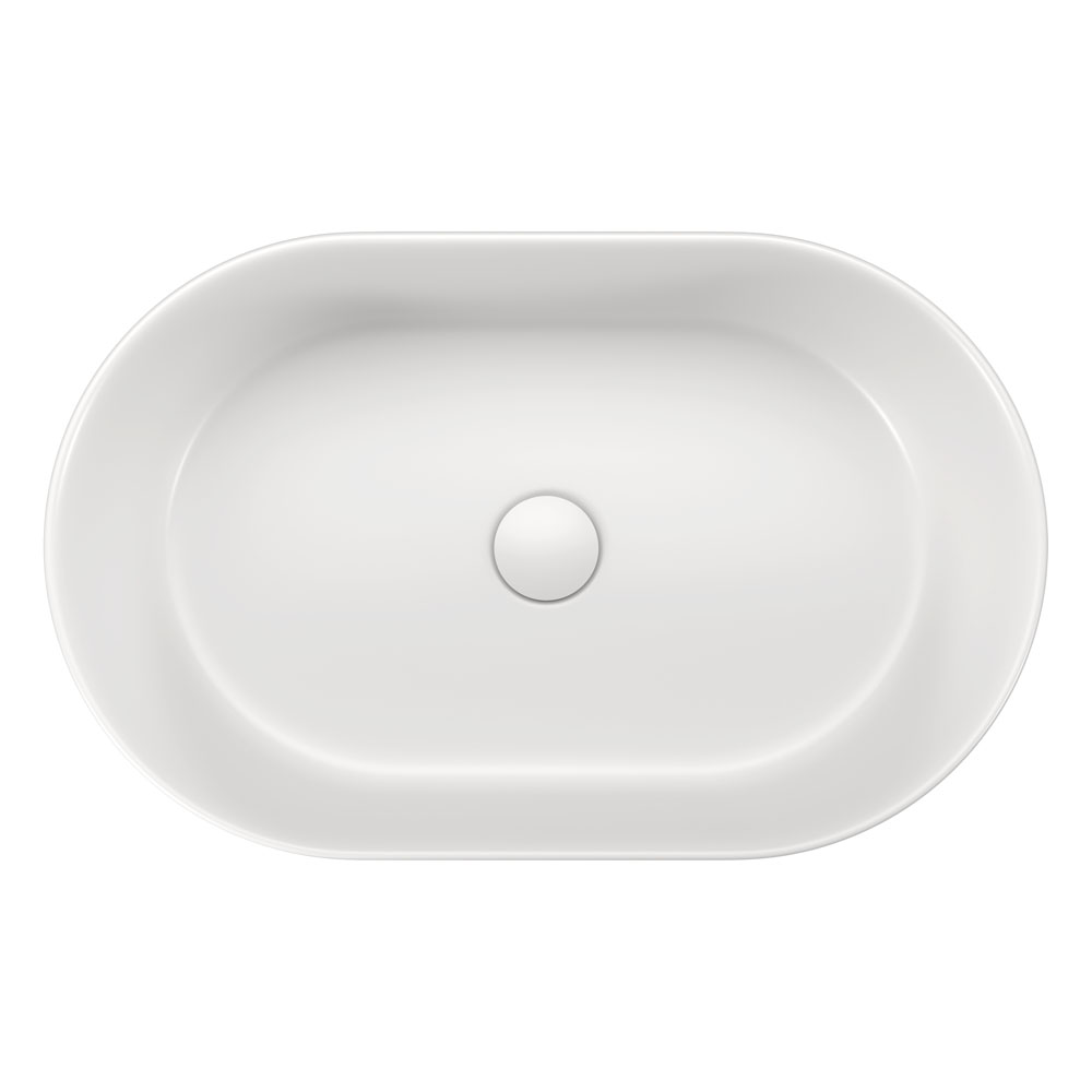 Aluca Pill Above Counter Basin, Matte White
