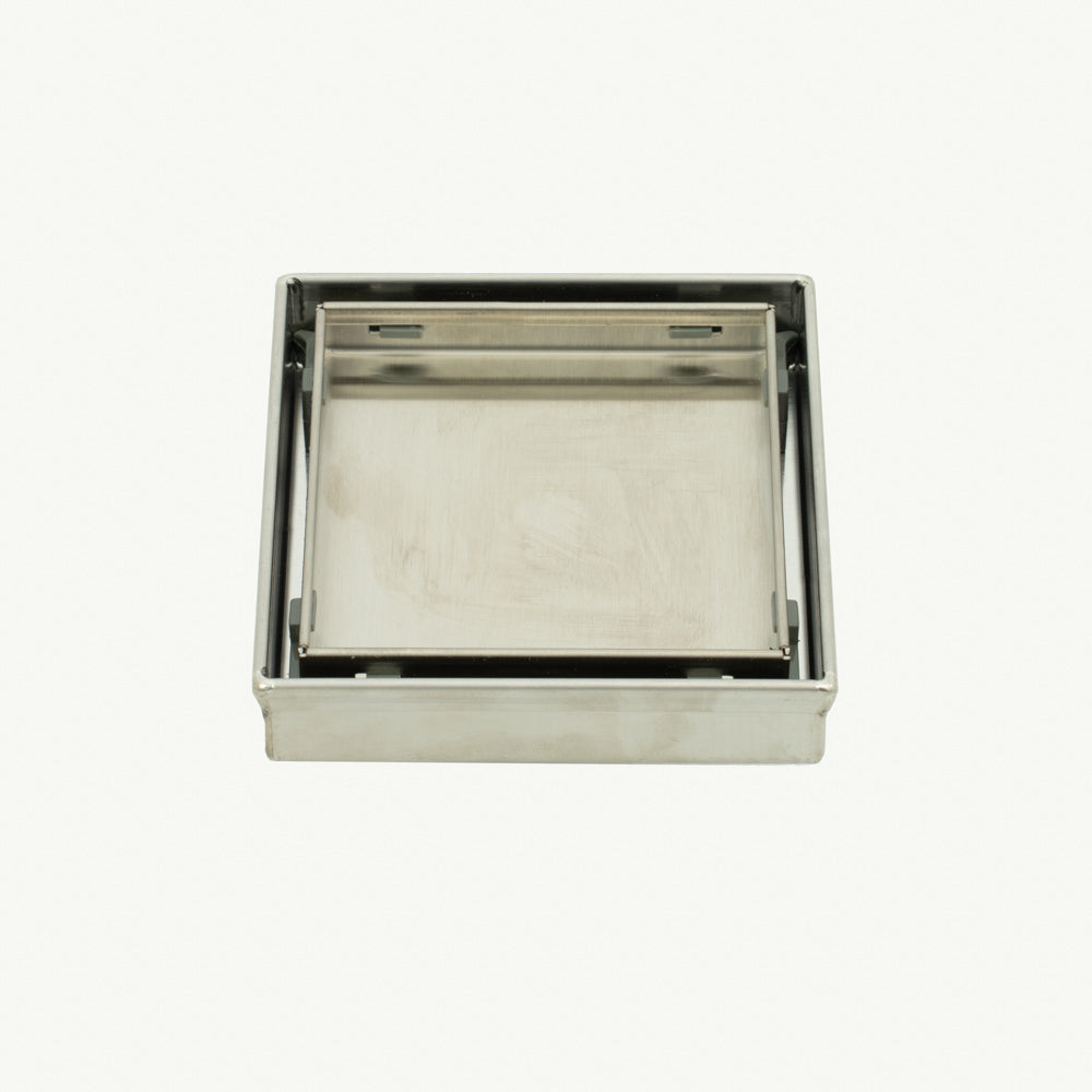 Tile Insert Square Shower Grate RGS-100-74 Chrome