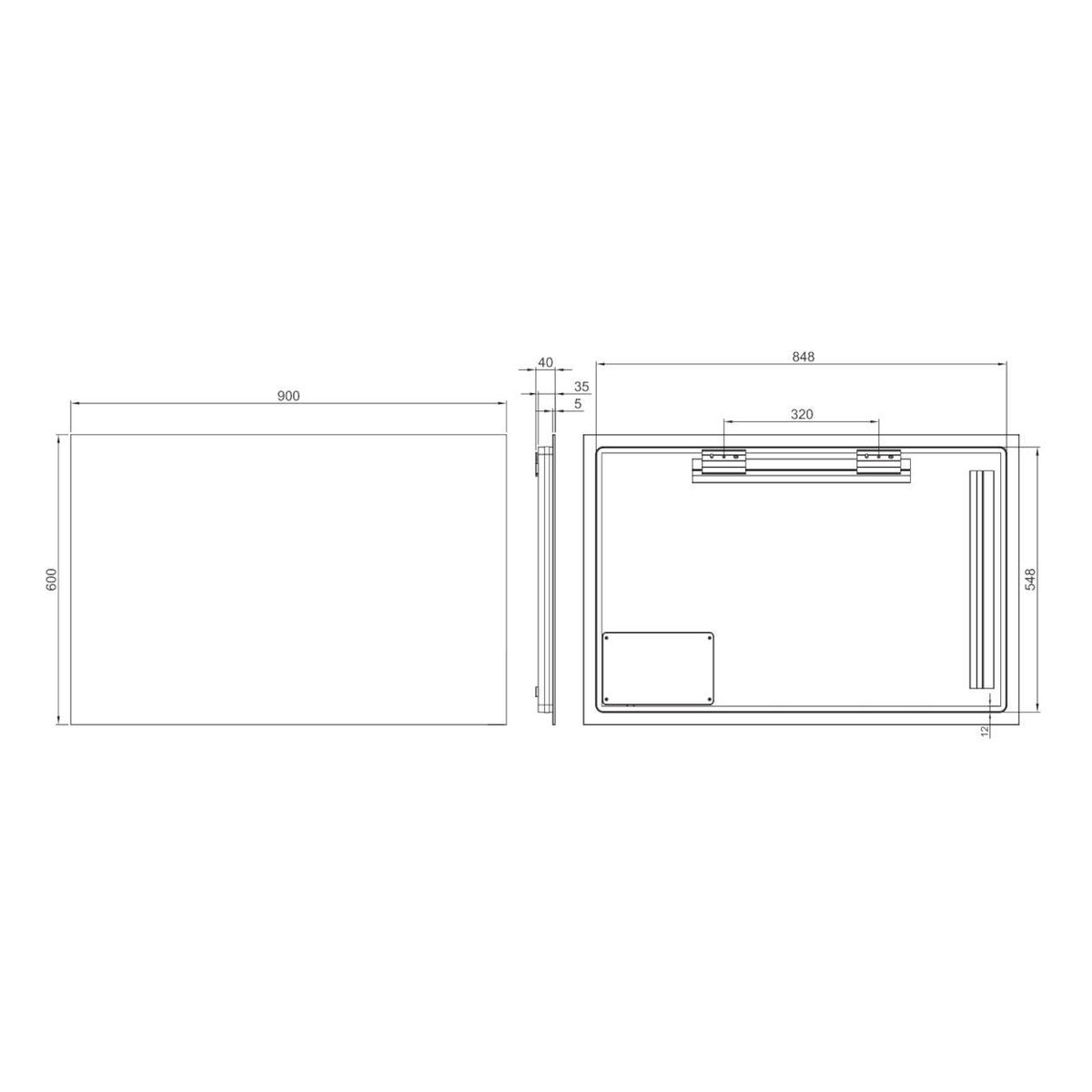 R-Series 900 Bespoke LED Mirror - Frameless