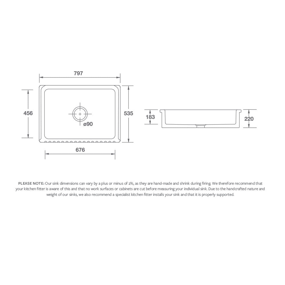 Shaws Bowland 800 Sink