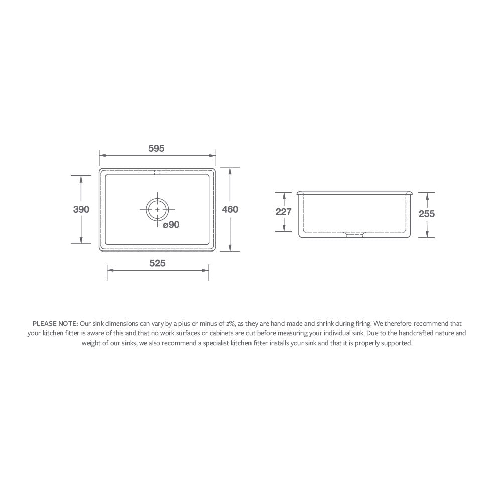 Shaws Inset 600 Sink