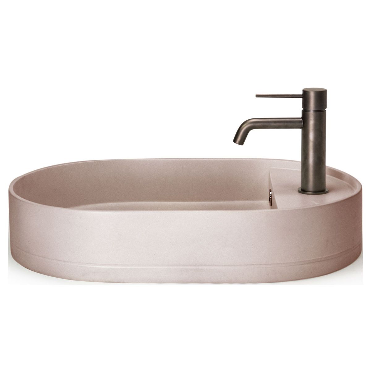 Nood Surface Mount Shelf Oval Basin in Blush-Pink