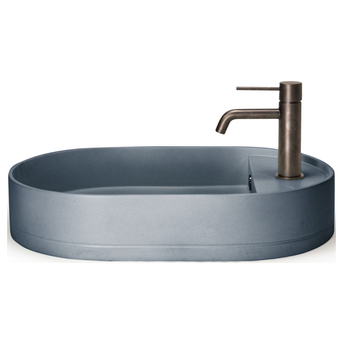 Nood Surface Mount Shelf Oval Basin in Copan-Blue
