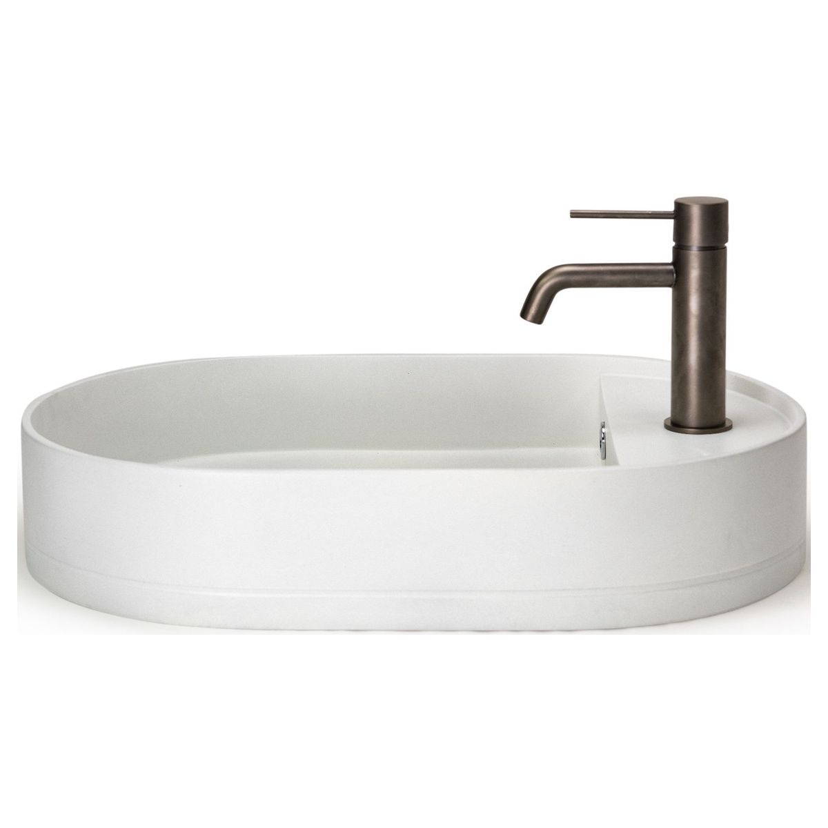 Nood Surface Mount Shelf Oval Basin in Ivory