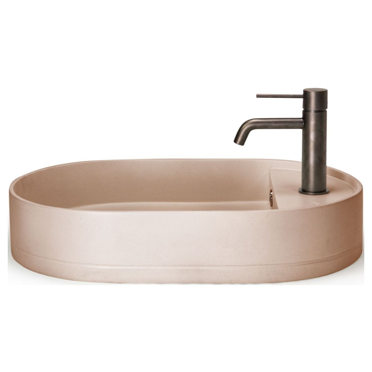 Nood Surface Mount Shelf Oval Basin in Pastel-Peach