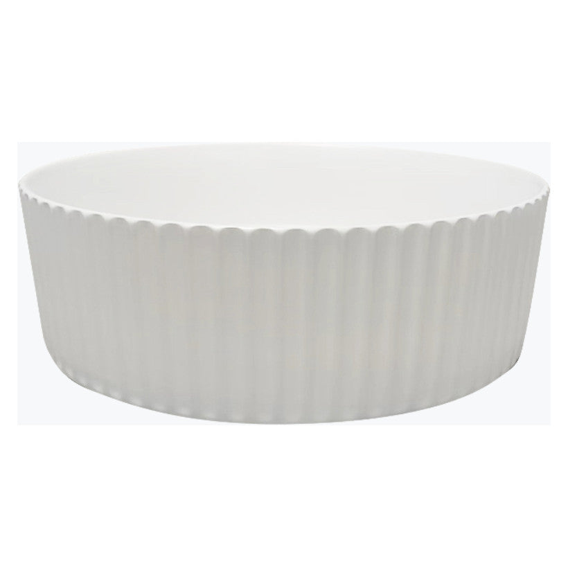 Siera Flute Above Counter Basin - Gloss White