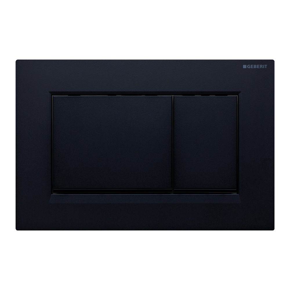 GEBERIT Sigma 30 Rectangular Button Flush Plate, Matte Black