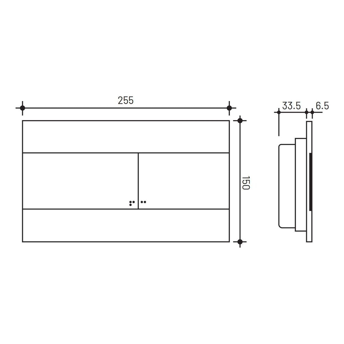 Studio Bagno Slim Flush Button, Brushed Stainless Steel