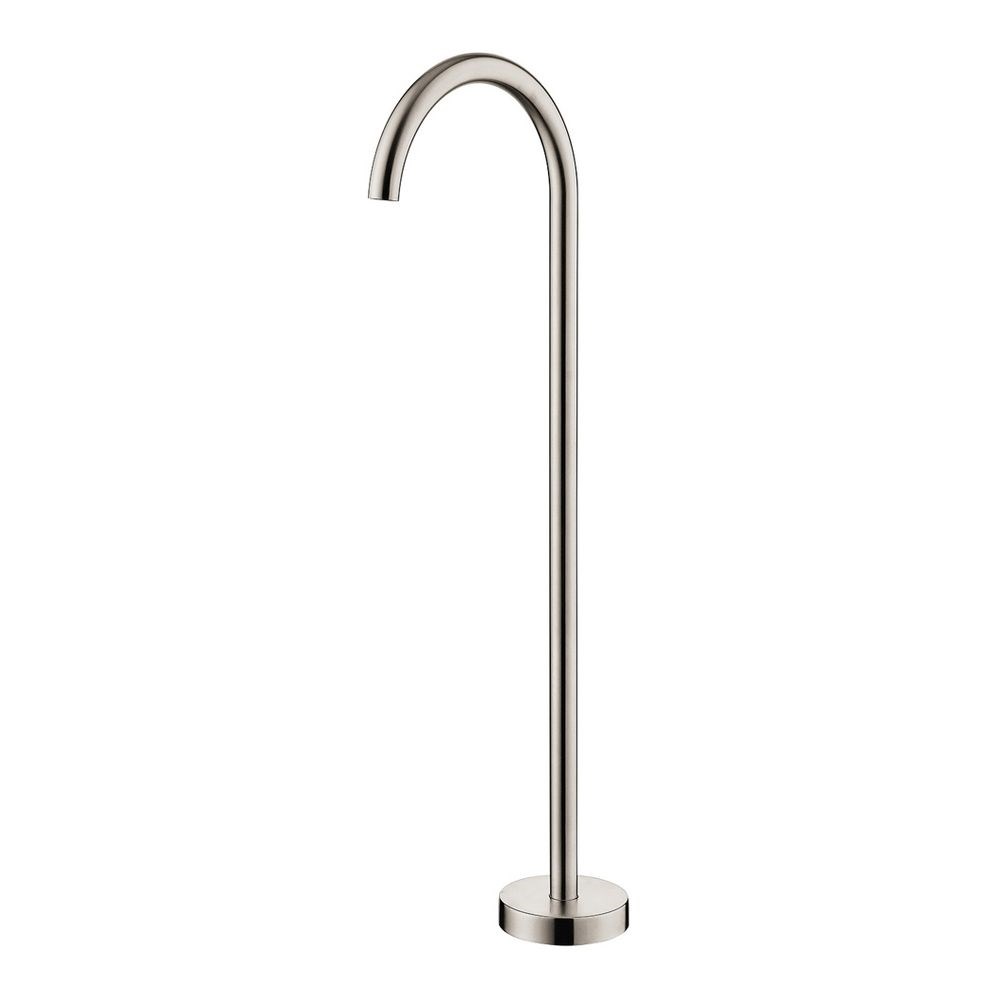 Kaya Floor Mounted Bath Outlet, Brushed Nickel