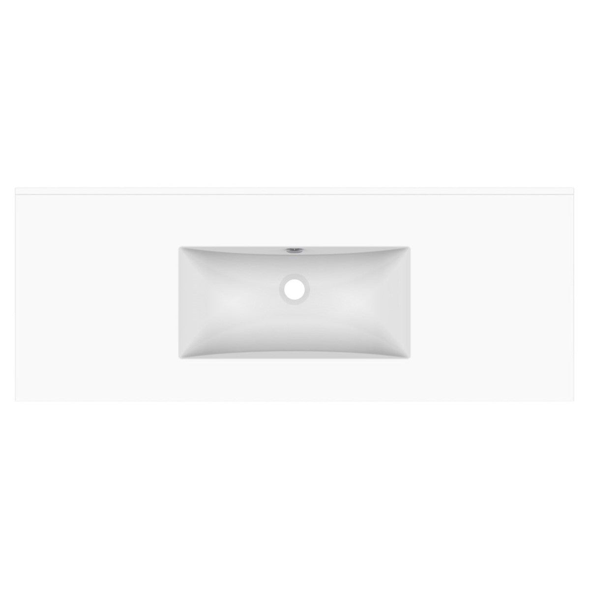 Glacier Ceramic Moulded Top 1200mm Centre Bowl 0 Tap Hole in Gloss White