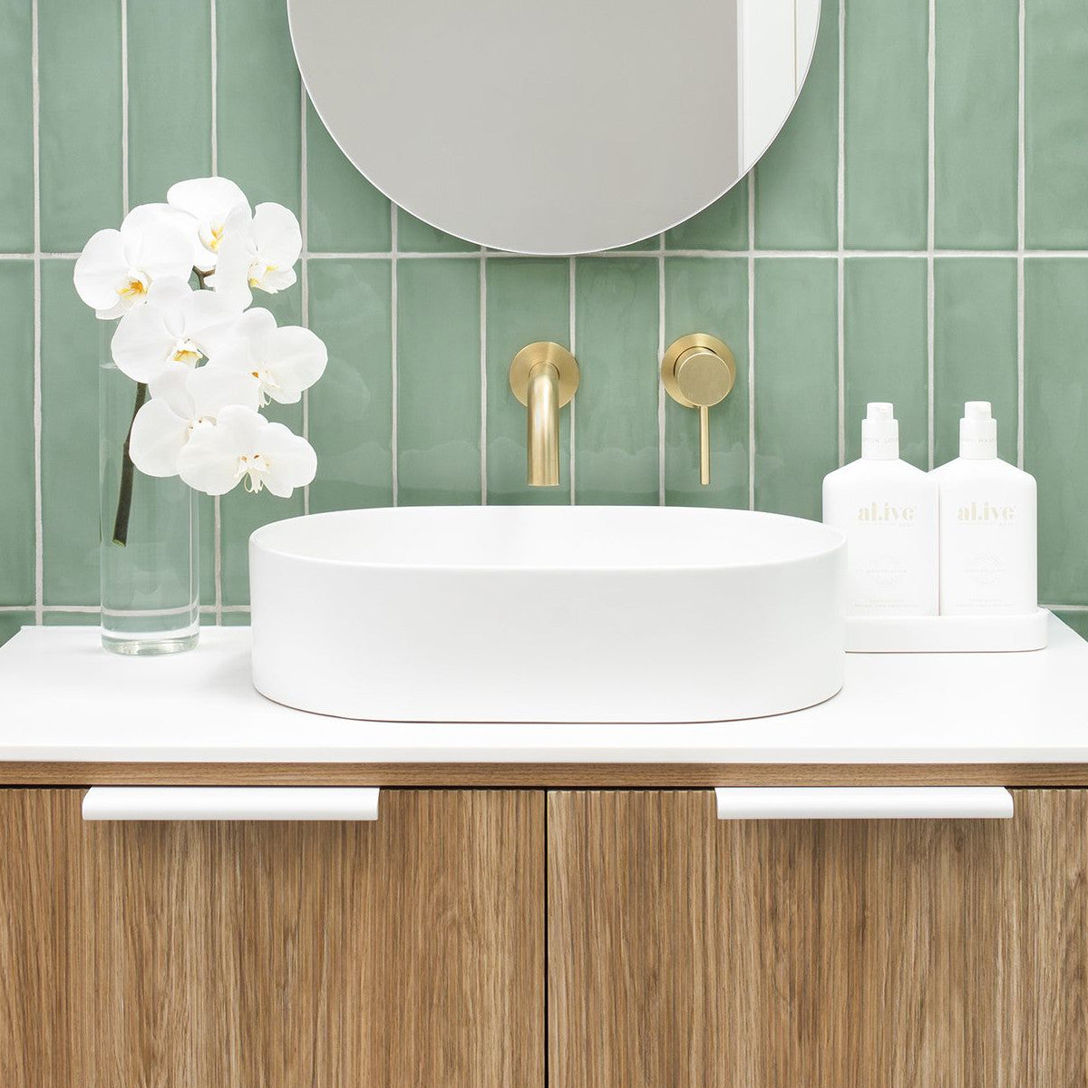 Patty Above Counter Basin in Matte White