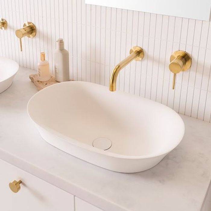 Rise Semi-Inset Basin in Matte White