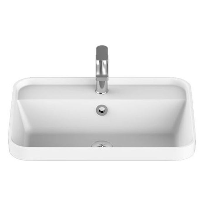 Miya 550 Semi-Inset Basin in Gloss White