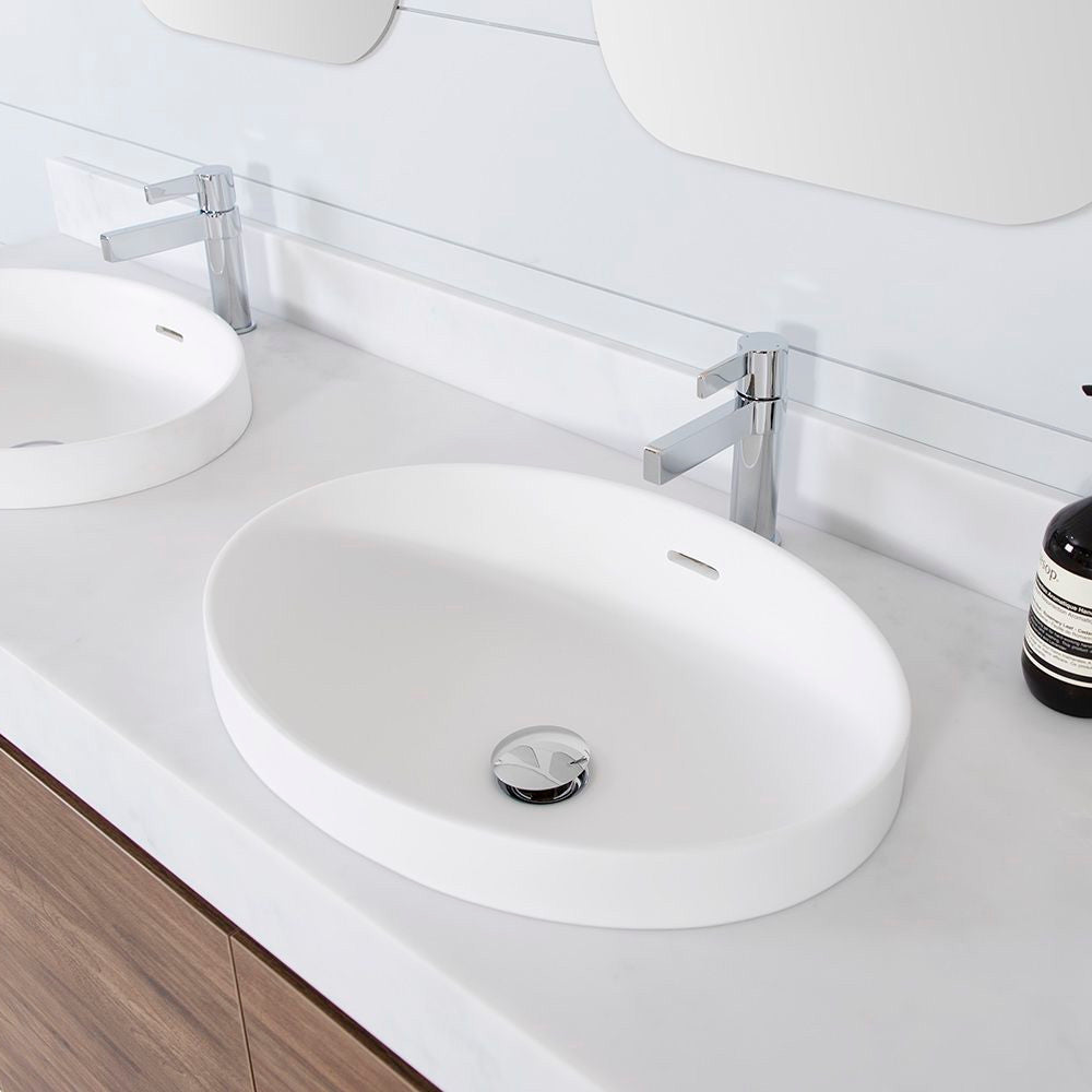 Ozera Semi-Inset Basin in Gloss White