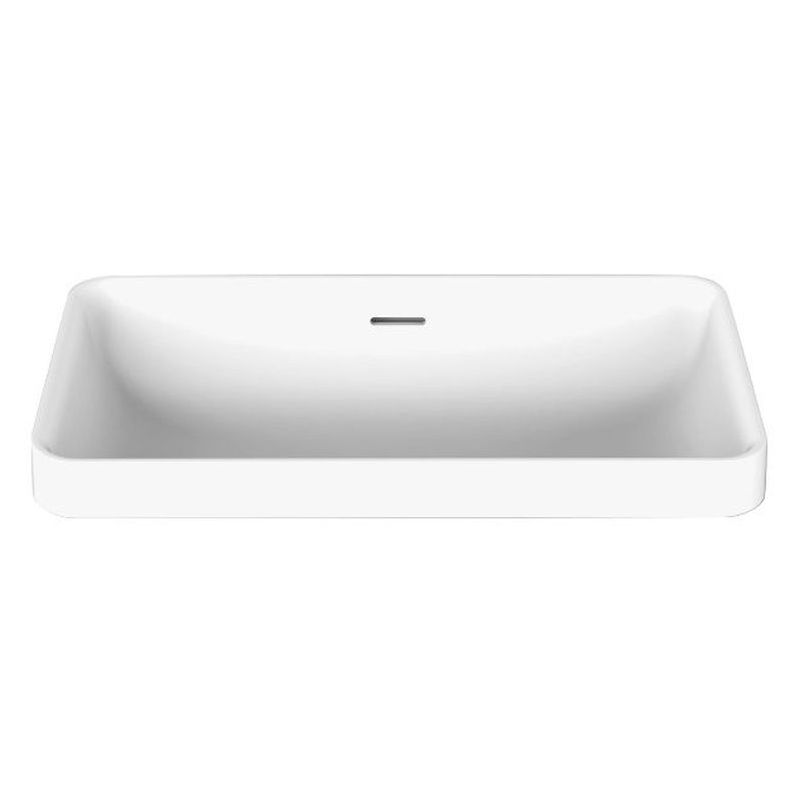 Zeya Semi-Inset Basin in Gloss White