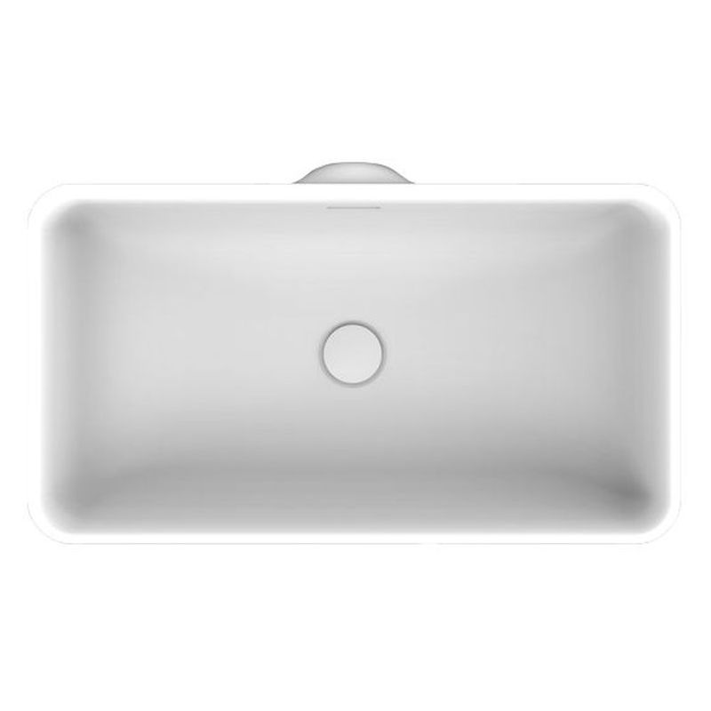 Zeya Semi-Inset Basin in Gloss White