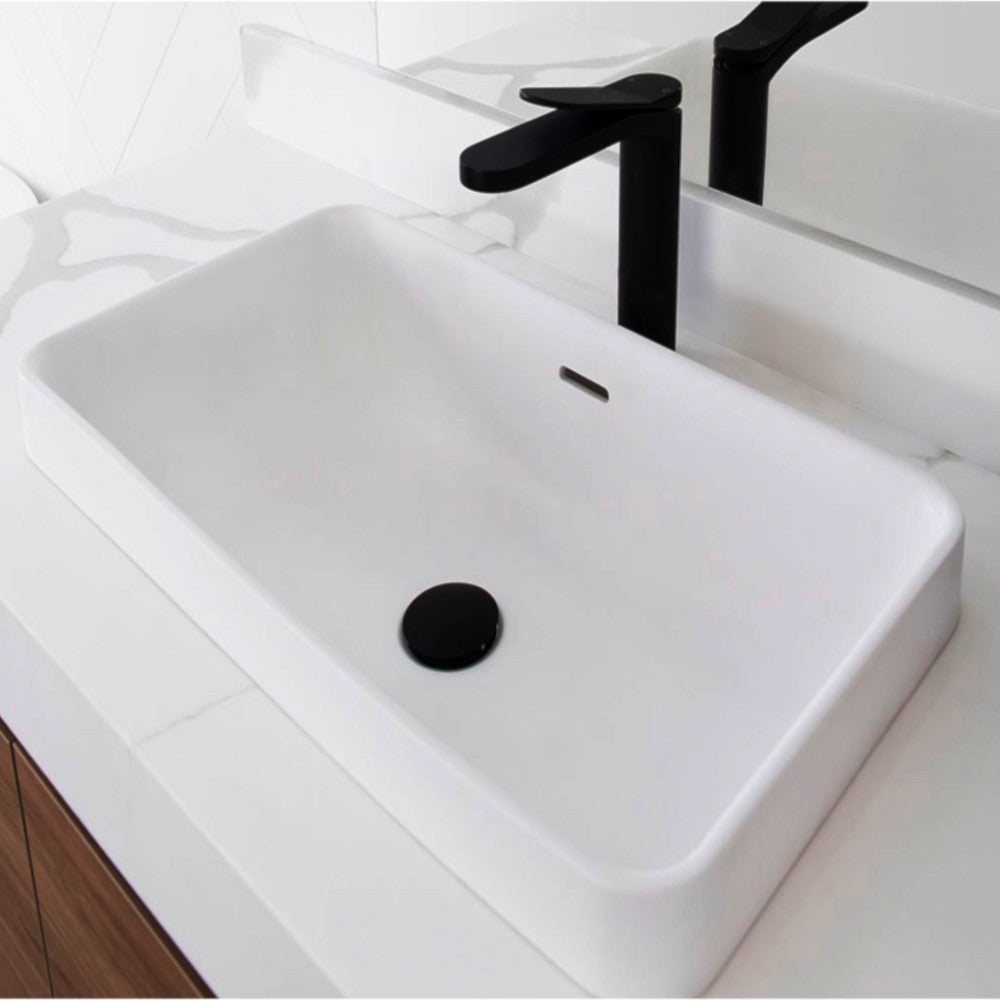 Zeya Semi-Inset Basin in Gloss White