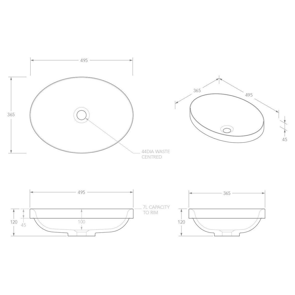 Dignity Semi-Inset Basin in Matte White
