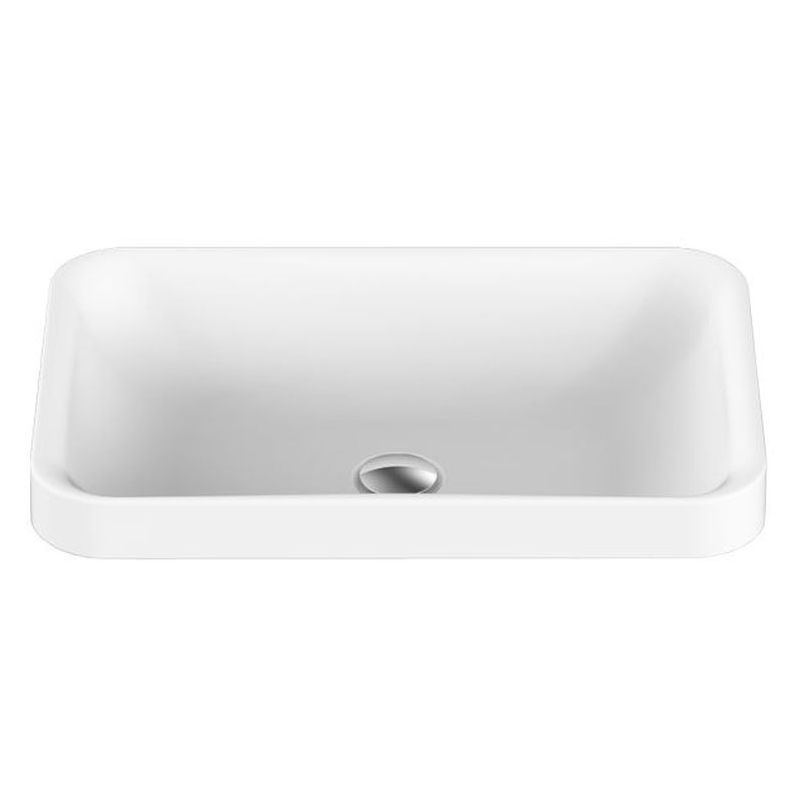 Pride Semi-Inset Basin in Matte White