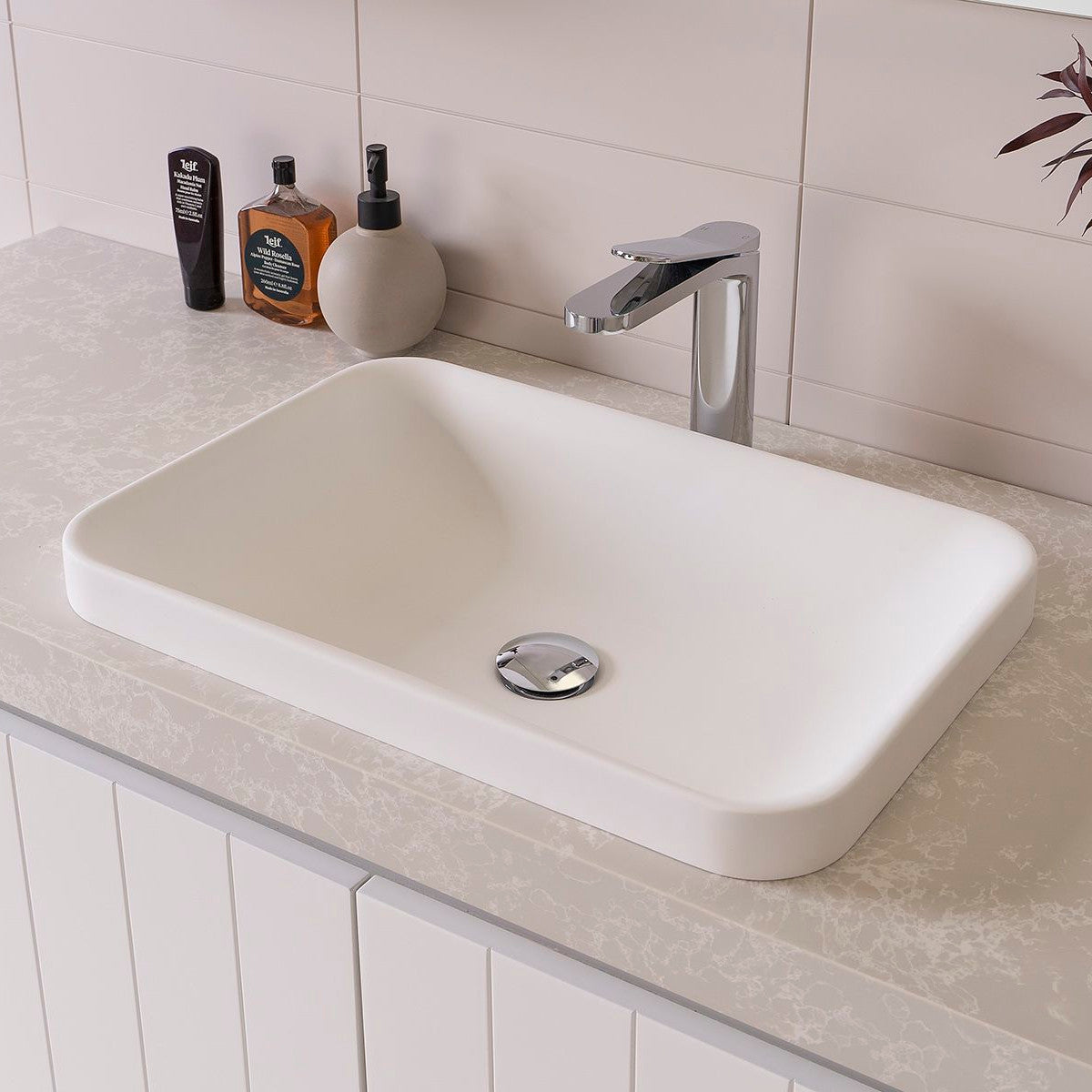 Pride Semi-Inset Basin in Matte White