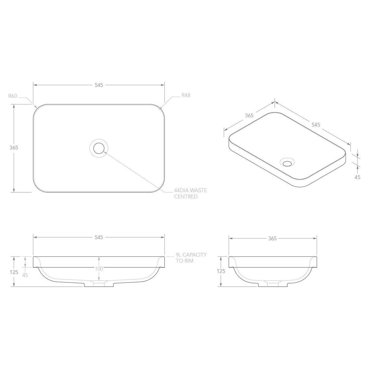 Pride Semi-Inset Basin in Matte White