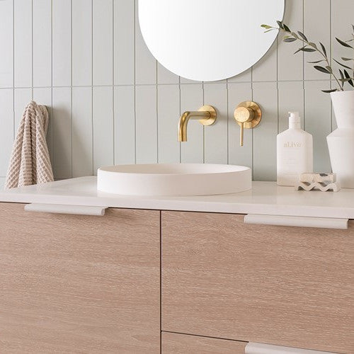 Adp Respect 400 Wide Solid Surface Semi-Inset Basin - Matte White