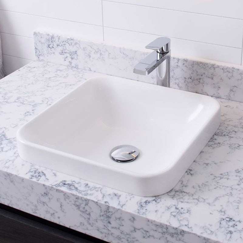 Truth Semi-Inset Basin in Matte White