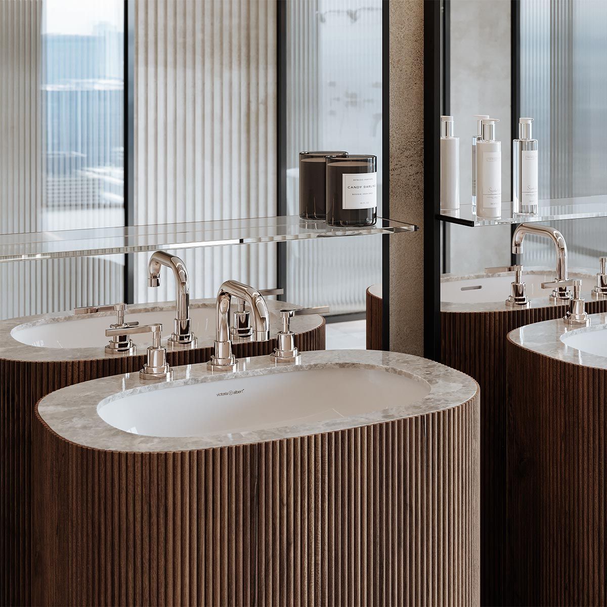 Victoria + Albert Barcelona 56 Undermount Basin With Overfow, Gloss White