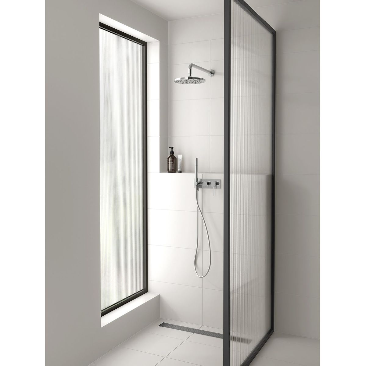 Vivid Shower Arm 400mm & 230mm Round Rose