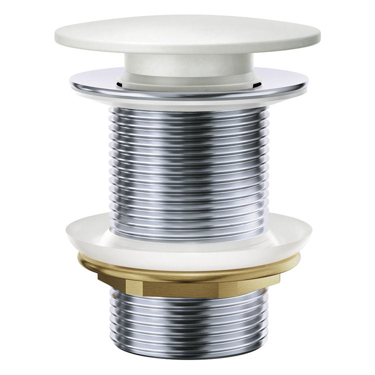 Pop-Up 32mm Non-Overflow Basin Waste, Matte White Ceramic Cap
