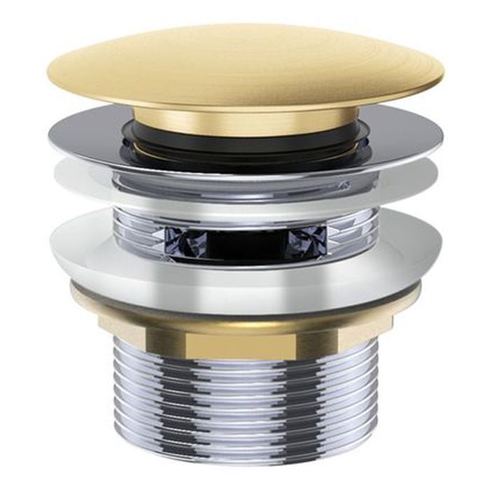 Universal Pull-Out/Pop-Up Brass Cap Bath Waste with Overflow, Urban Brass