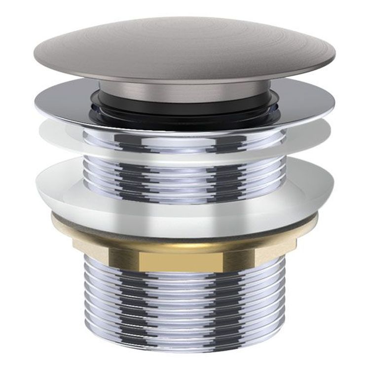 Universal Pull-Out/Pop-Up Brass Cap Bath Waste, Non-Overflow, Gun Metal