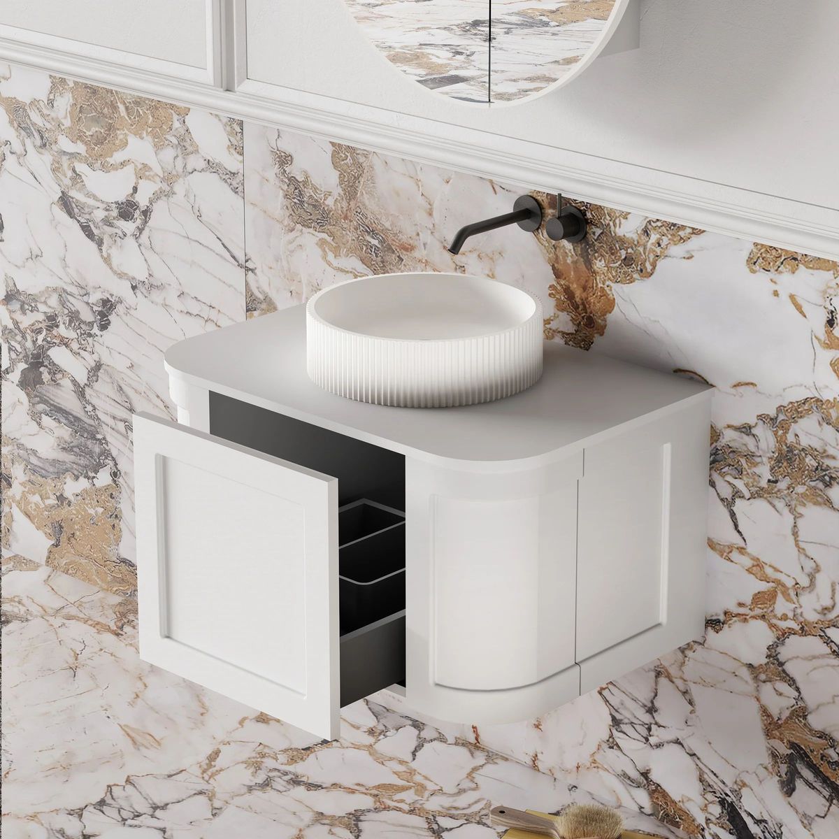 Westminster 750mm Wall Hung Vanity in Matte White