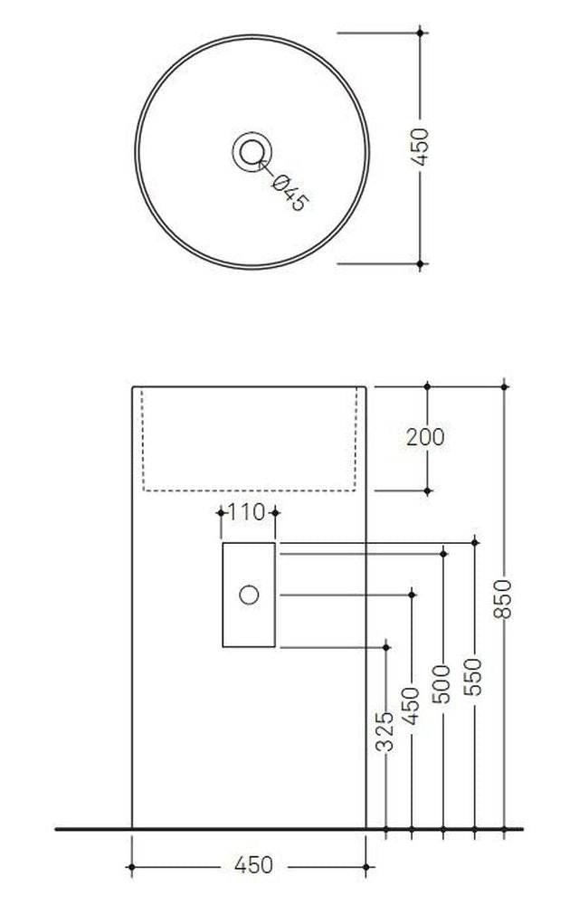 Studio Bagno Ovvio Column - No Taphole