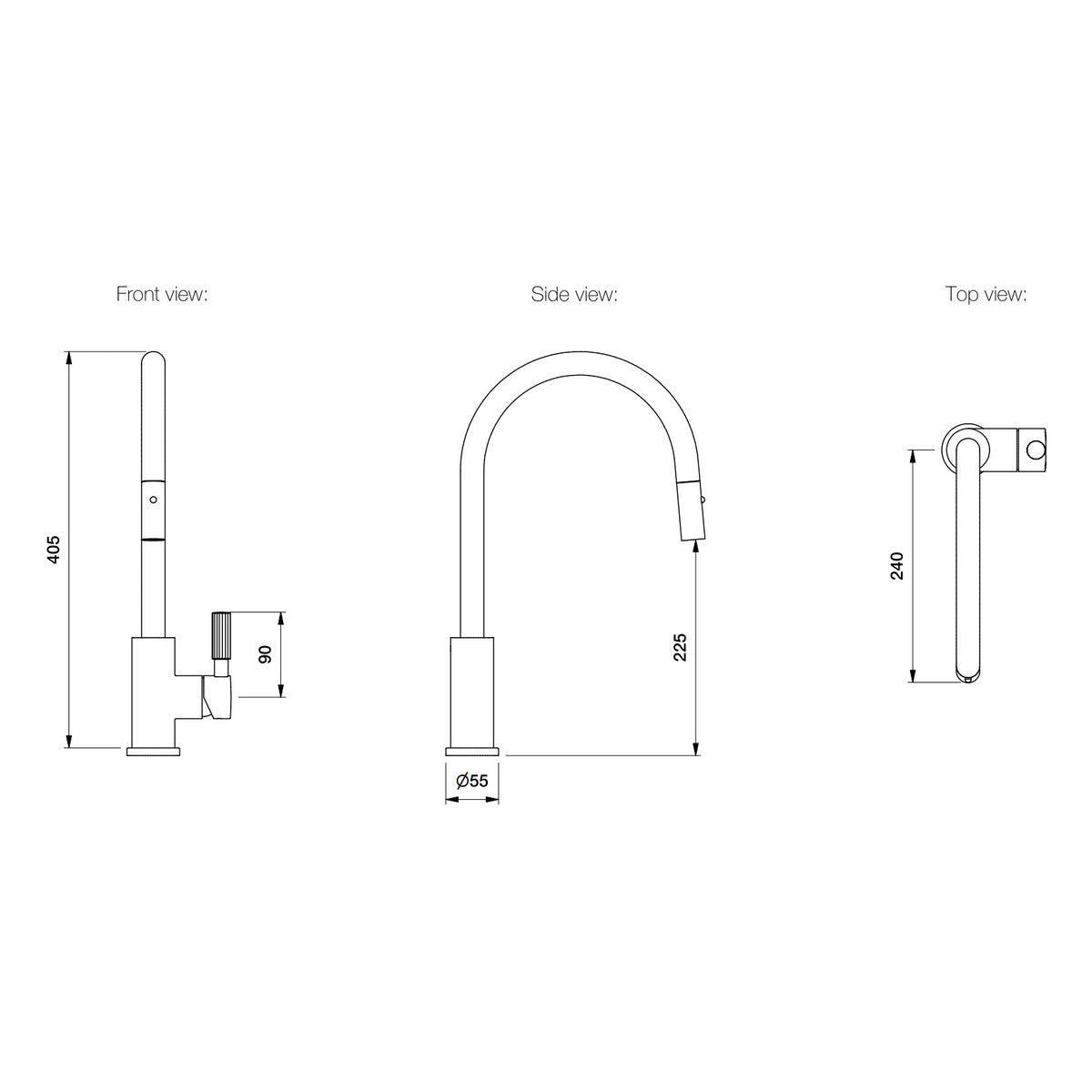 Brodware Vienna Kitchen Mixer With Pullout Spray