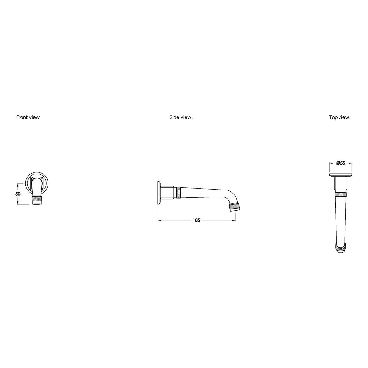 Brodware Industrica 185mm Wall Spout