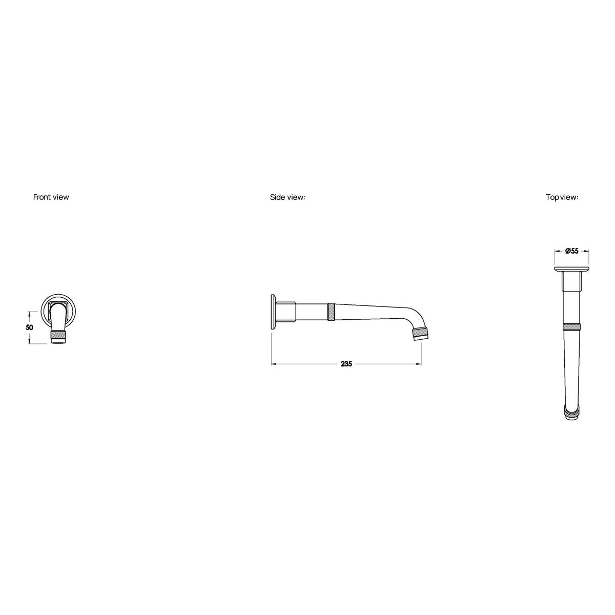 Brodware Industrica 235mm Wall Spout
