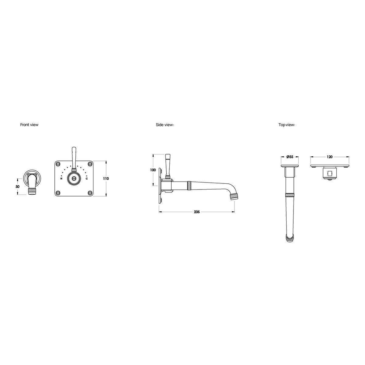 Brodware Industrica Wall Mixer Set I