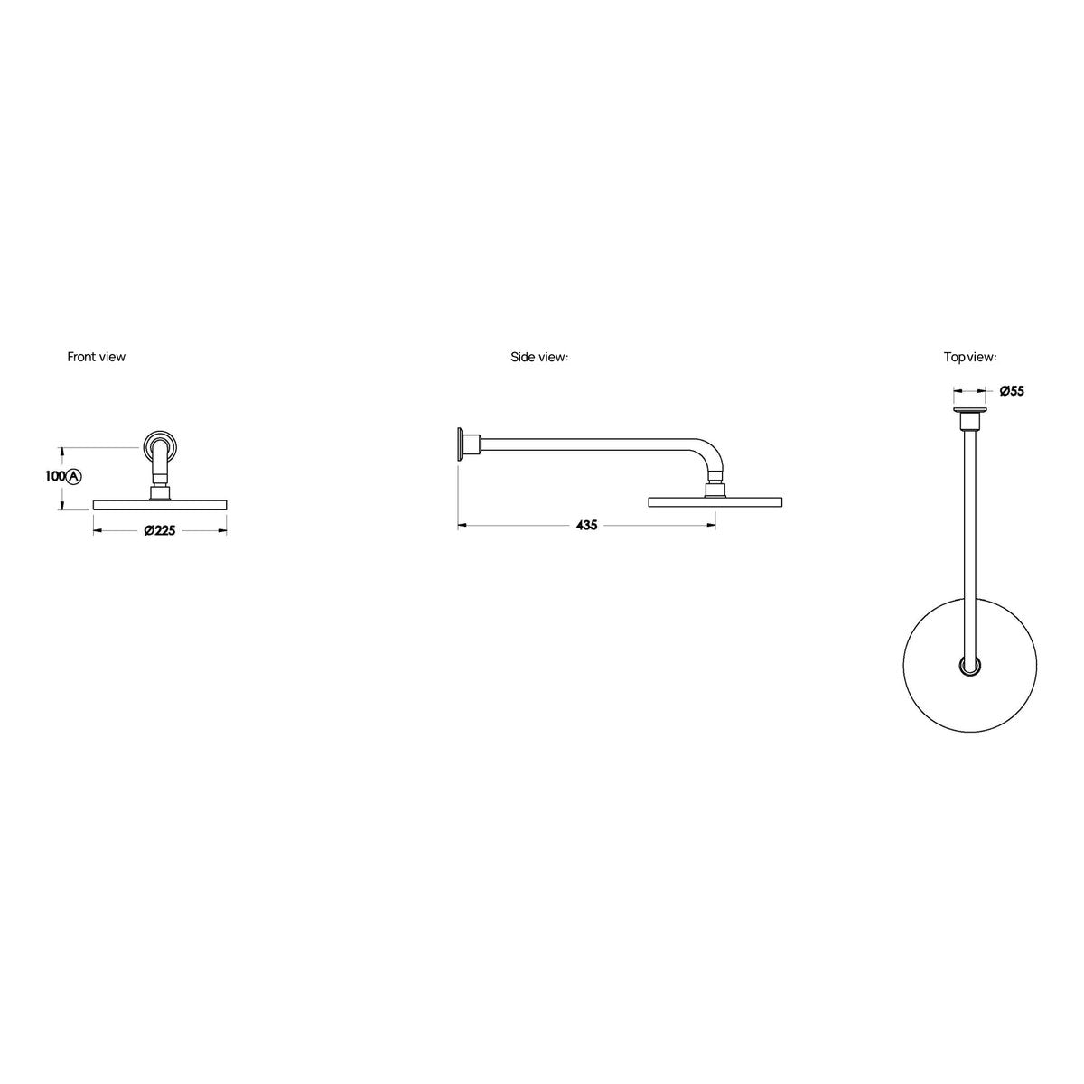 Brodware Industrica Shower Rose & Arm