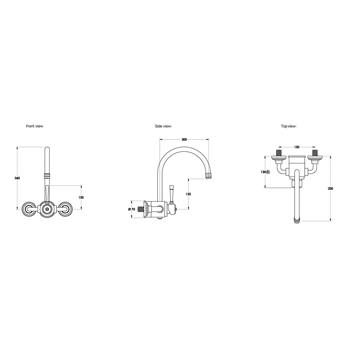 Brodware Industrica Wall Mixer Set II