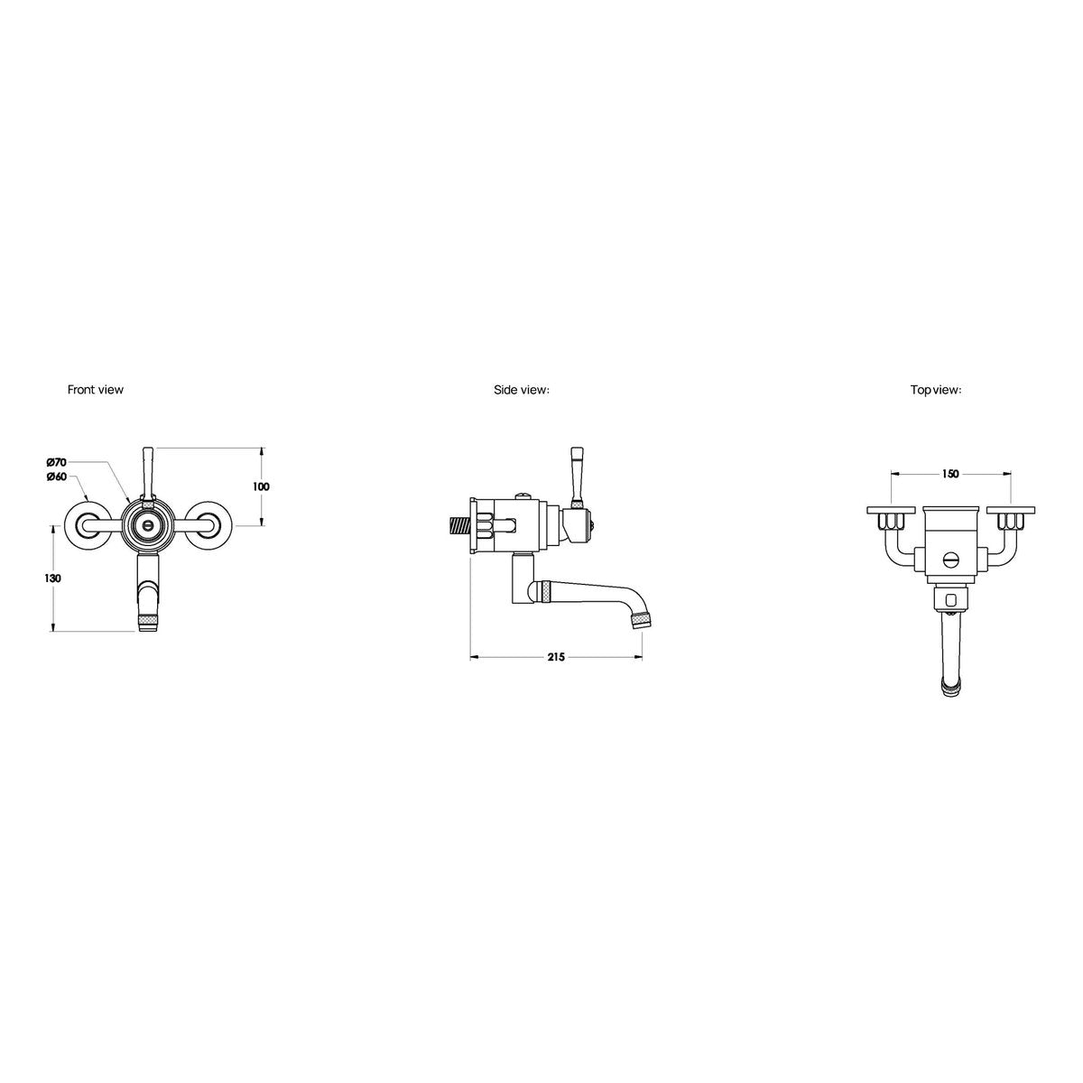 Brodware Industrica Wall Mixer Set IV